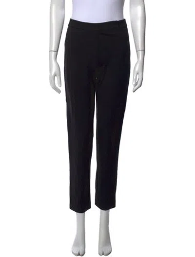 Pre-owned Ungaro Straight Leg Pants In Black