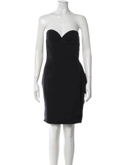 Pre-owned Ungaro Strapless Mini Dress In Black