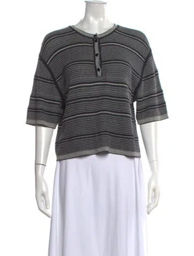 Pre-owned Ungaro Striped Crew Neck Sweater In Multi