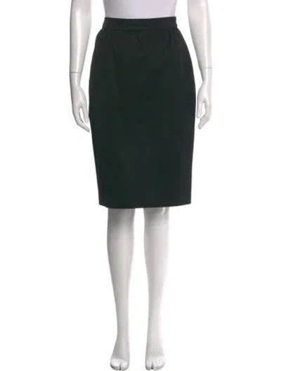 Pre-owned Ungaro Ter Bow Accents Knee-length Skirt In Black
