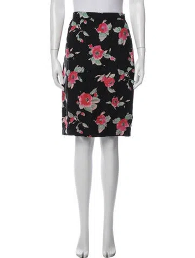 Pre-owned Ungaro Ter Floral Print Knee-length Skirt In Multi