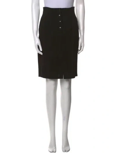 Pre-owned Ungaro Ter Knee-length Skirt In Black