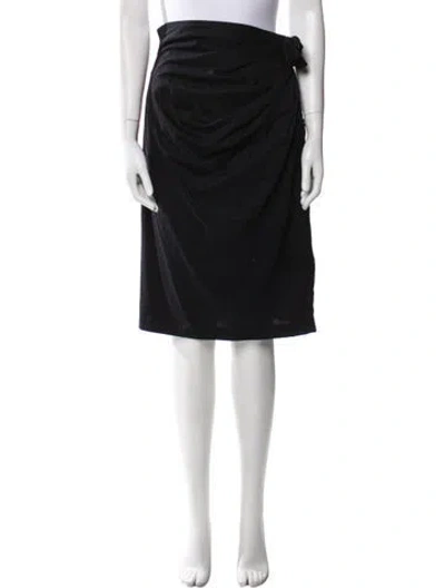 Pre-owned Ungaro Ter Knee-length Skirt In Black