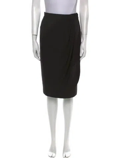 Pre-owned Ungaro Ter Knee-length Skirt In Black