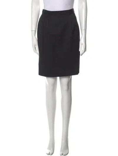Pre-owned Ungaro Ter Knee-length Skirt In Black