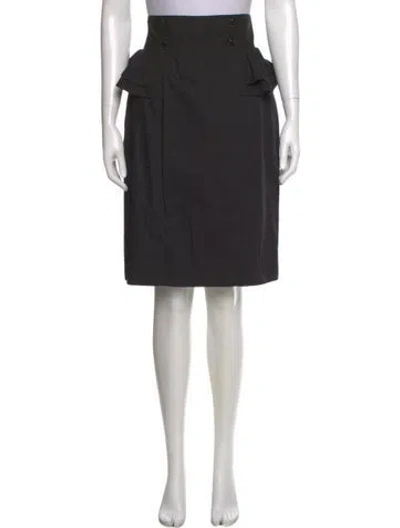 Pre-owned Ungaro Ter Knee-length Skirt In Black