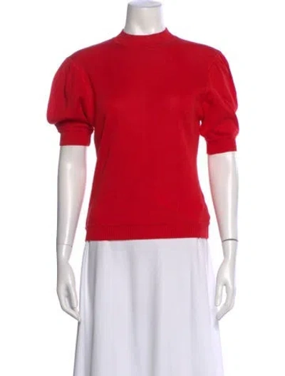 Pre-owned Ungaro Ter Mock Neck Sweater In Red