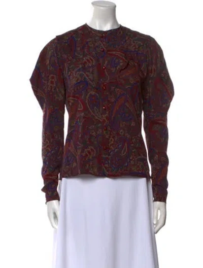 Pre-owned Ungaro Ter Paisley Print Crew Neck Top In Multi