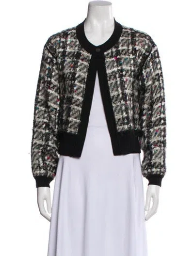 Pre-owned Ungaro Ter Tweed Pattern Sweater In Black
