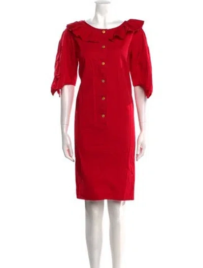 Pre-owned Ungaro Ter Vintage Knee-length Dress In Red