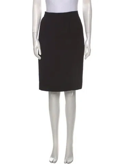Pre-owned Ungaro Ter Vintage Knee-length Skirt In Black
