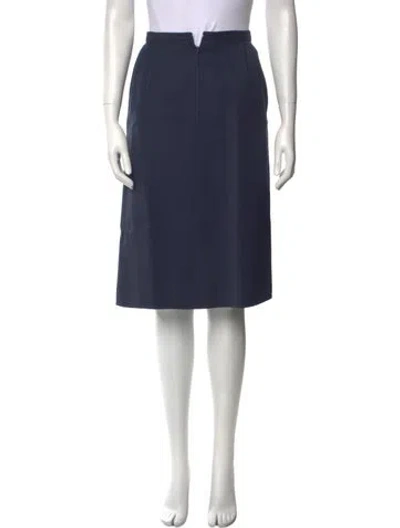 Pre-owned Ungaro Ter Vintage Knee-length Skirt In Blue