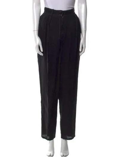 Pre-owned Ungaro Ter Vintage Straight Leg Pants In Black