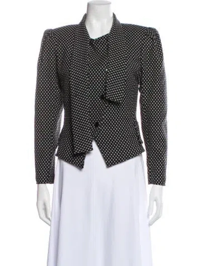 Pre-owned Ungaro Ter Wool Printed Evening Jacket In Gray