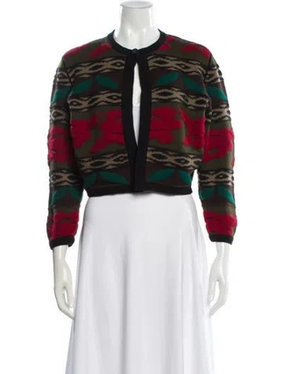 Pre-owned Ungaro Ter Wool Printed Sweater In Green