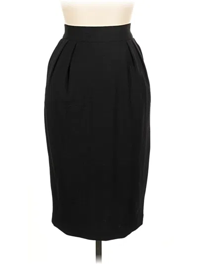 Pre-owned Ungaro Ter Wool Skirt In Black