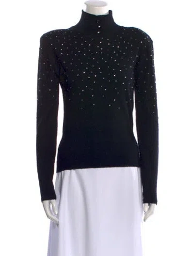 Pre-owned Ungaro Ter Wool Turtleneck Sweater In Black