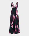 Ungaro Vera Floral Pleated Maxi Dress In Multi