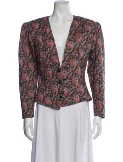 Pre-owned Ungaro Vintage 1980's Blazer In Black/pink