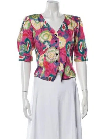 Pre-owned Ungaro Vintage 1980's Blouse In Pink