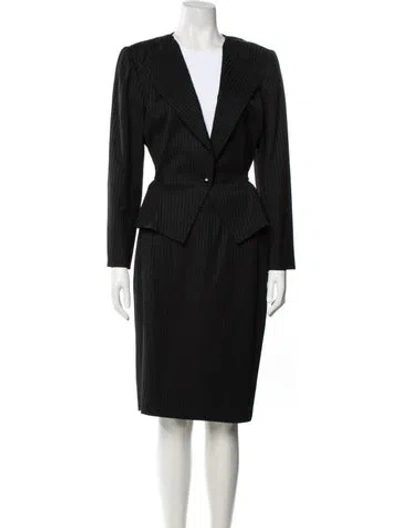 Pre-owned Ungaro Vintage 1980's Skirt Suit In Black