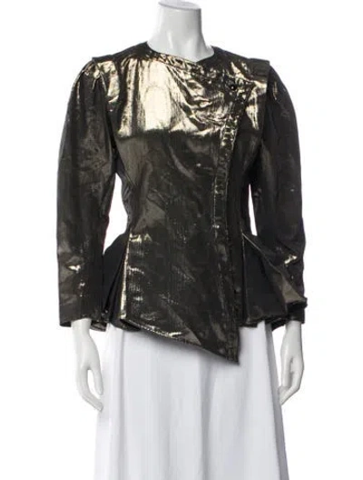 Pre-owned Ungaro Vintage 1980's Top In Gold