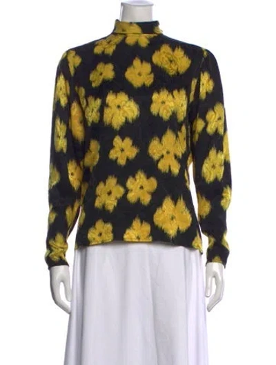 Pre-owned Ungaro Vintage Floral Print Top In Multicolor