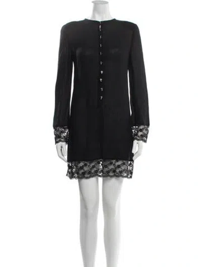 Pre-owned Ungaro Vintage Mini Dress In Black