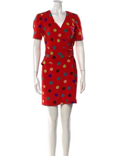 Pre-owned Ungaro Vintage Mini Dress In Red