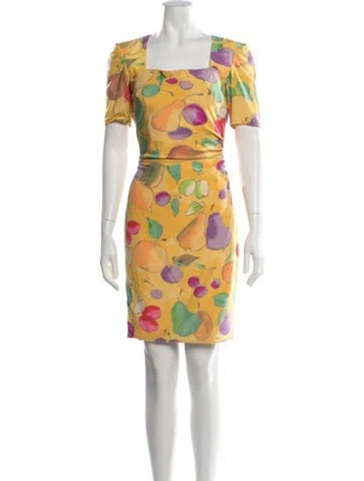 Pre-owned Ungaro Vintage Mini Dress In Yellow
