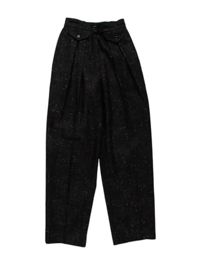 Pre-owned Ungaro Vintage Wide Leg Pants In Black