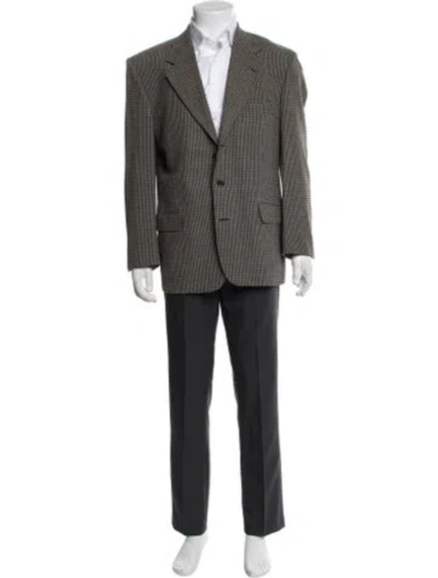 Pre-owned Ungaro Virgin Wool Houndstooth Print Blazer In Multicolor
