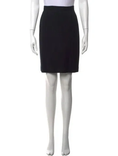 Pre-owned Ungaro Virgin Wool Mini Skirt In Black