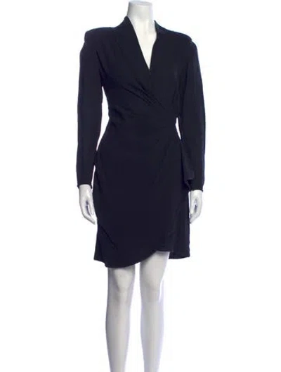 Pre-owned Ungaro V-neck Mini Dress In Blue