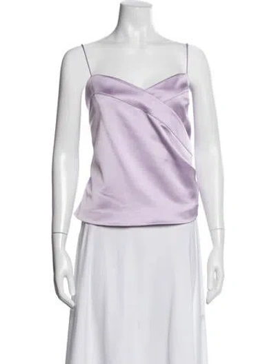 Pre-owned Ungaro V-neck Sleeveless Top In Blue