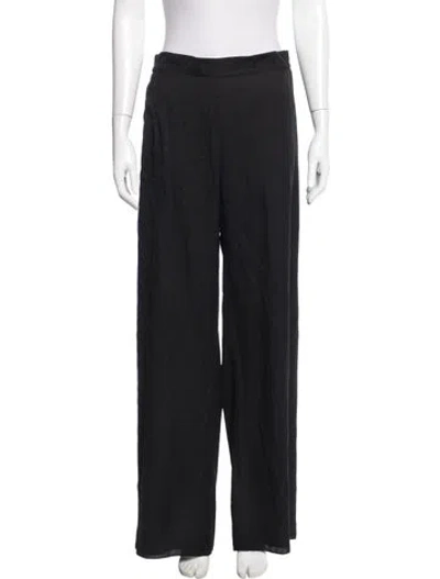 Pre-owned Ungaro Wide Leg Pants In Black
