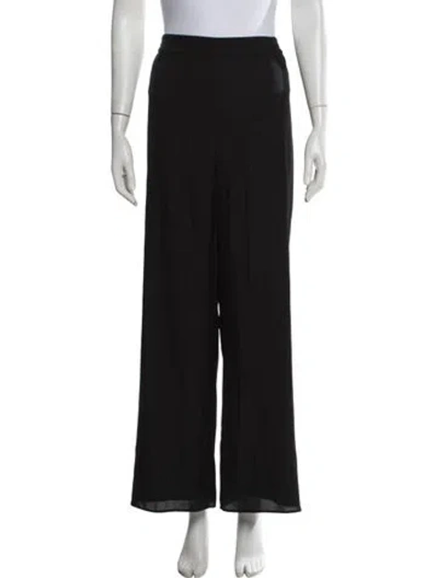 Pre-owned Ungaro Wide Leg Pants In Black