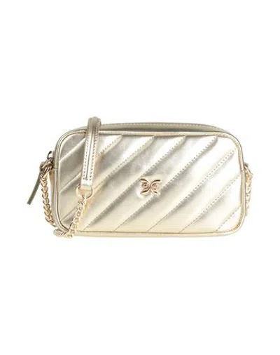 Ungaro Woman Cross-body Bag Gold Size - Calfskin, Pvc - Polyvinyl Chloride