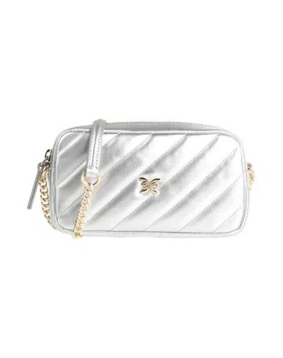 Ungaro Woman Cross-body Bag Silver Size - Calfskin, Pvc - Polyvinyl Chloride