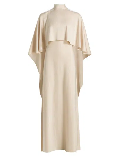 Ungaro Women's Abigal Satin Cape Gown In Neutral