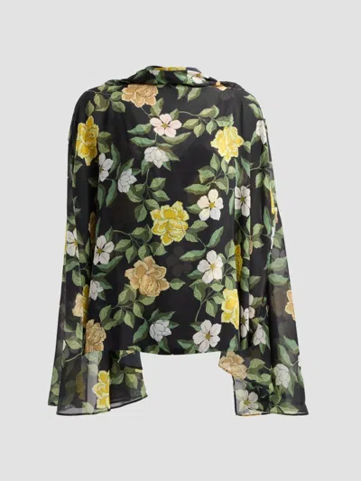 Ungaro Women's Anabella Draped Floral Chiffon Blouse In Multi
