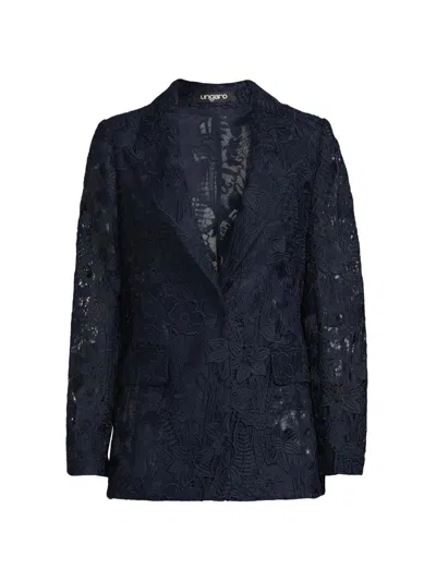 Ungaro Women's Arya Lace Blazer In Blue
