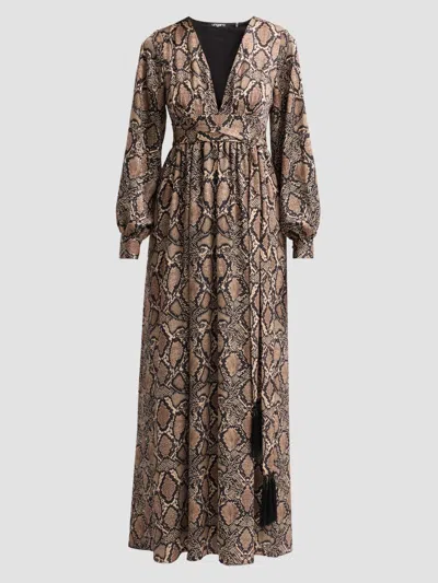 Ungaro Women's Ava Snakeskin Print Maxi Dress In Multi