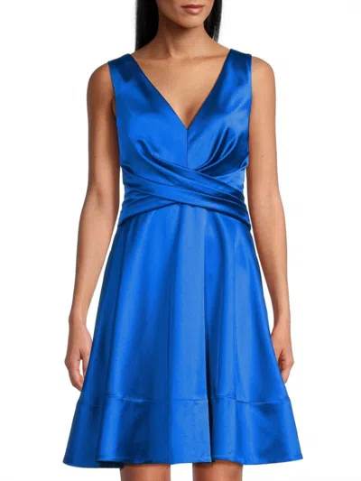 Ungaro Women's Char Satin Minidress In Blue