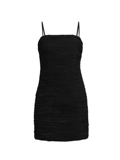 Ungaro Women's Elettra Plisse Sleeveless Minidress In Black