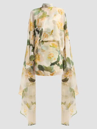 Ungaro Women's Fiona Floral Cape Mini Dress In Multi