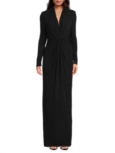 Ungaro Women's Gaya Twist-front Long-sleeve Maxi Dress In Black