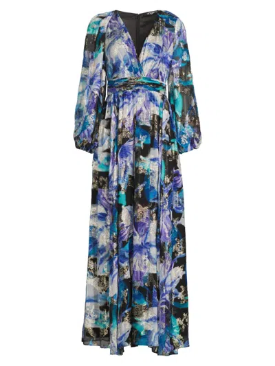 Ungaro Women's Izzy Metallic Floral Maxi Dress In Multi
