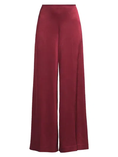 Ungaro Women's Kai Satin Wide-leg Pants In Pink