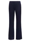 Ungaro Kyra Flare-leg Satin Pants In Blue